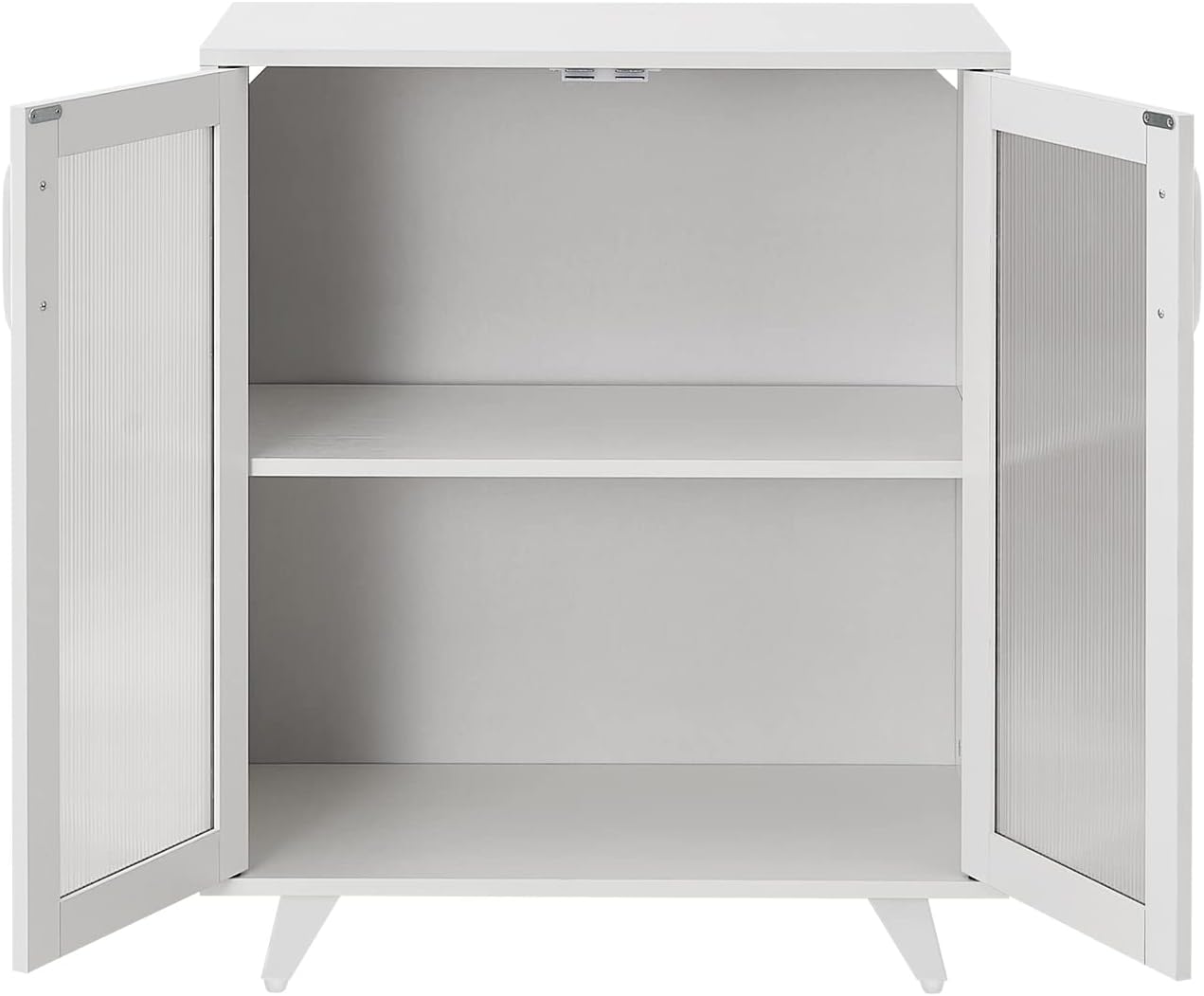 Panana Kitchen Buffet Server Table Accent Sideboard Cupboard Server Buffet Console Table with Doors Cabinet (27inch, White) - Image 7