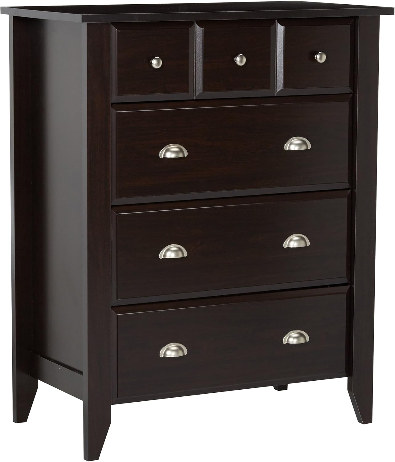 Sauder Shoal Creek 4-Drawer Chest, L: 34.72" x W: 18.58" x H: 42.68", Oiled Oak finish - Image 5