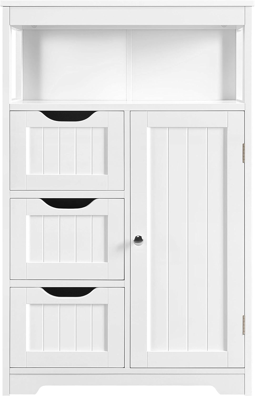 Topeakmart Wood Bathroom Floor Cabinet, Free Standing Storage Cabinet with 3 Drawers and Cupboard, Hallway\/Entryway Cabinet, Living Room Accent Furniture, Espresso - Image 13