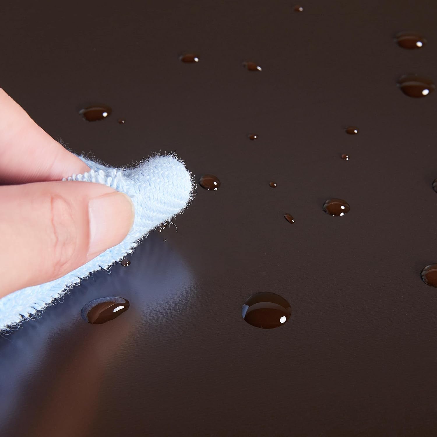 Topeakmart Wood Bathroom Floor Cabinet, Free Standing Storage Cabinet with 3 Drawers and Cupboard, Hallway\/Entryway Cabinet, Living Room Accent Furniture, Espresso - Image 8