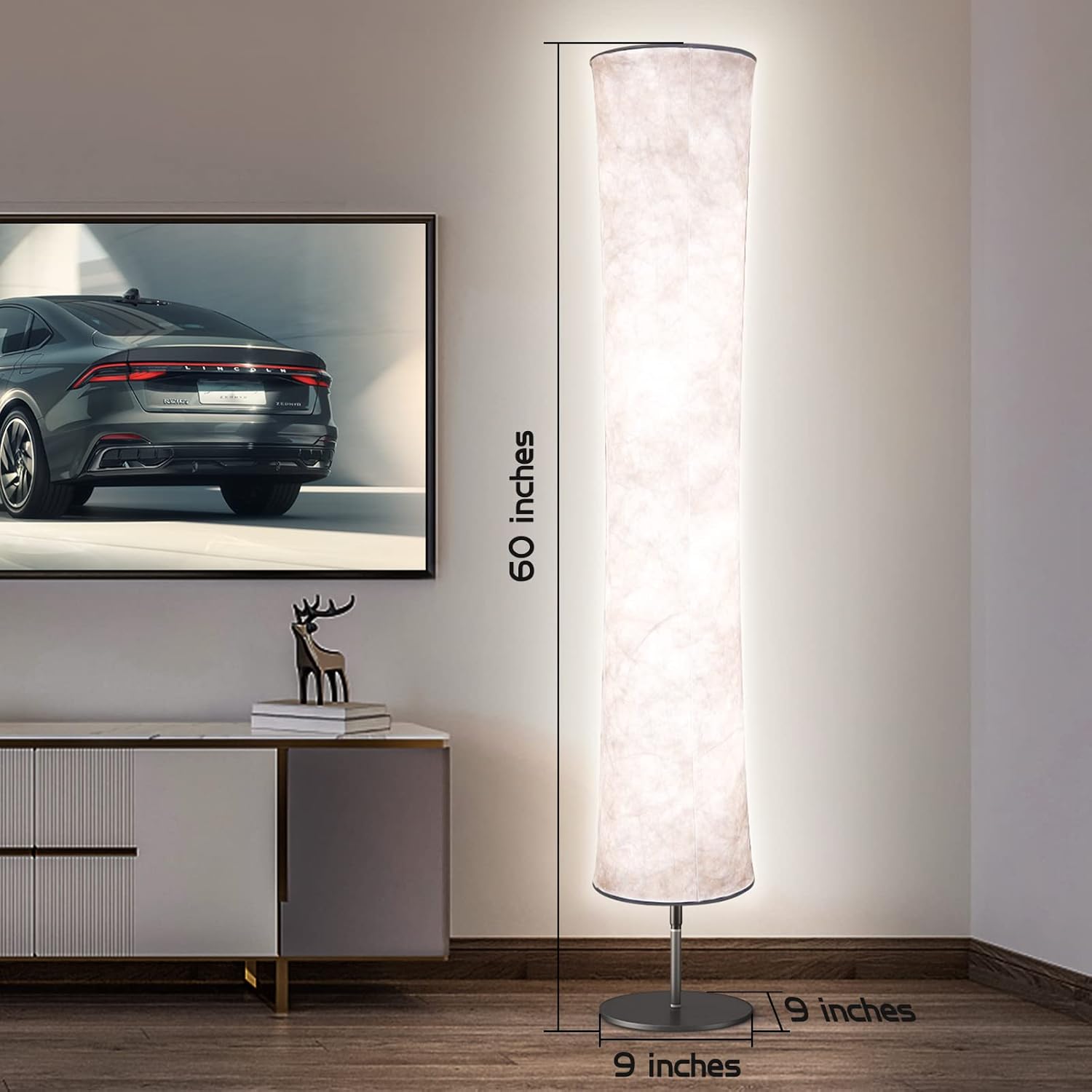 Torchlet LED Standing Lamp with Remote Control, Adjustable Color Temperature and Brightness, Modern Floor Lamp with Fabric Shade for Bedroom, Living Room - Image 7
