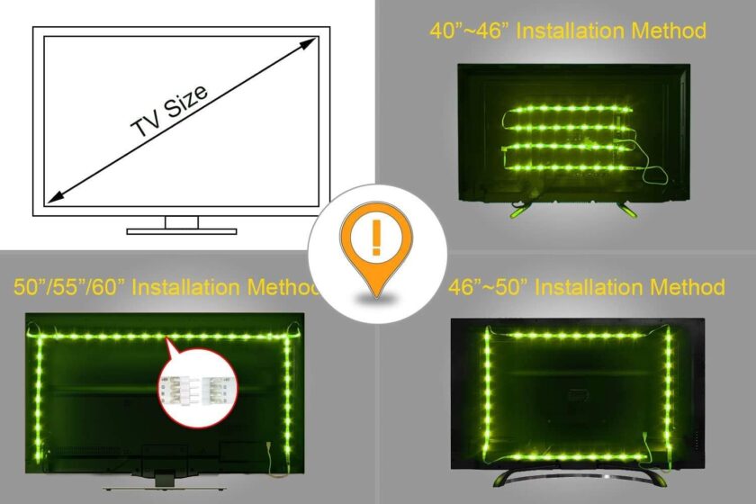 Tv Led Backlight,Maylit Pre-Cut 6.56ft Led Strip Lights for 40-60in Tv,4Pcs USB Powered Tv Lights kit with Remote,RGB Bias Lighting for Room Decor - Image 7