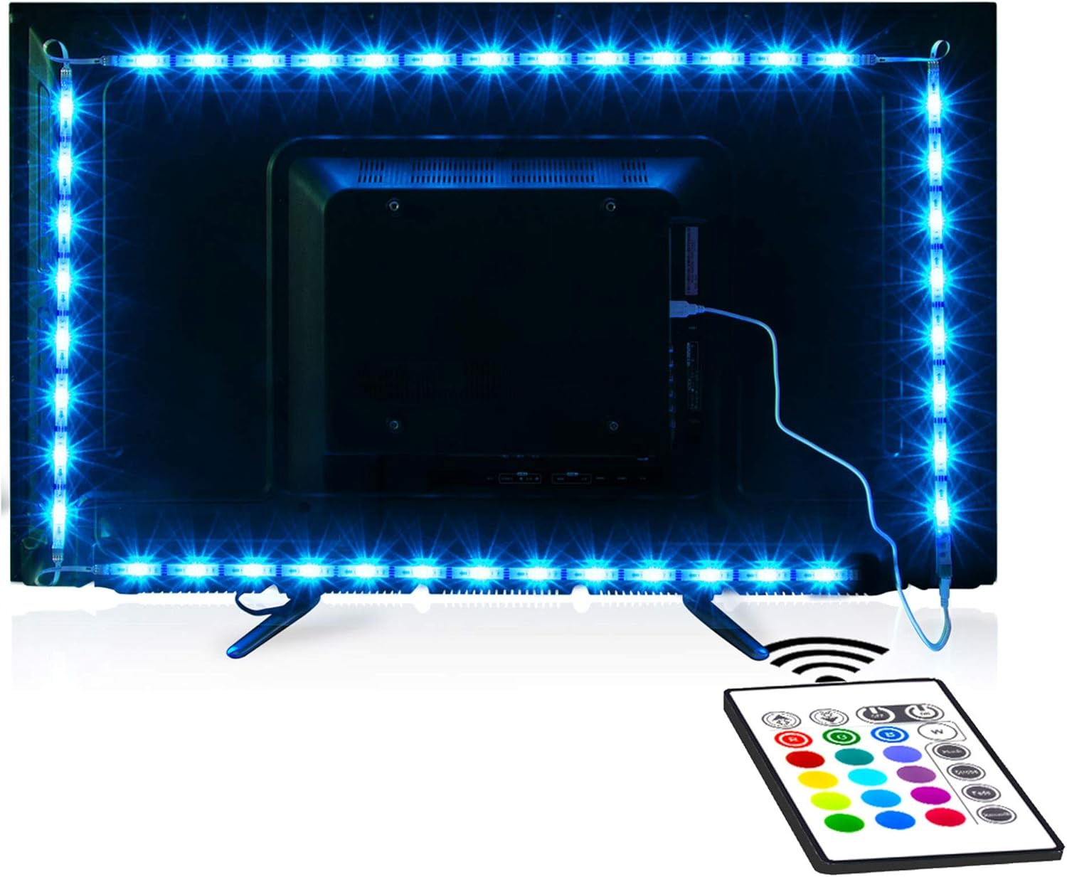 Tv Led Backlight,Maylit Pre-Cut 6.56ft Led Strip Lights for 40-60in Tv,4Pcs USB Powered Tv Lights kit with Remote,RGB Bias Lighting for Room Decor - Image 9