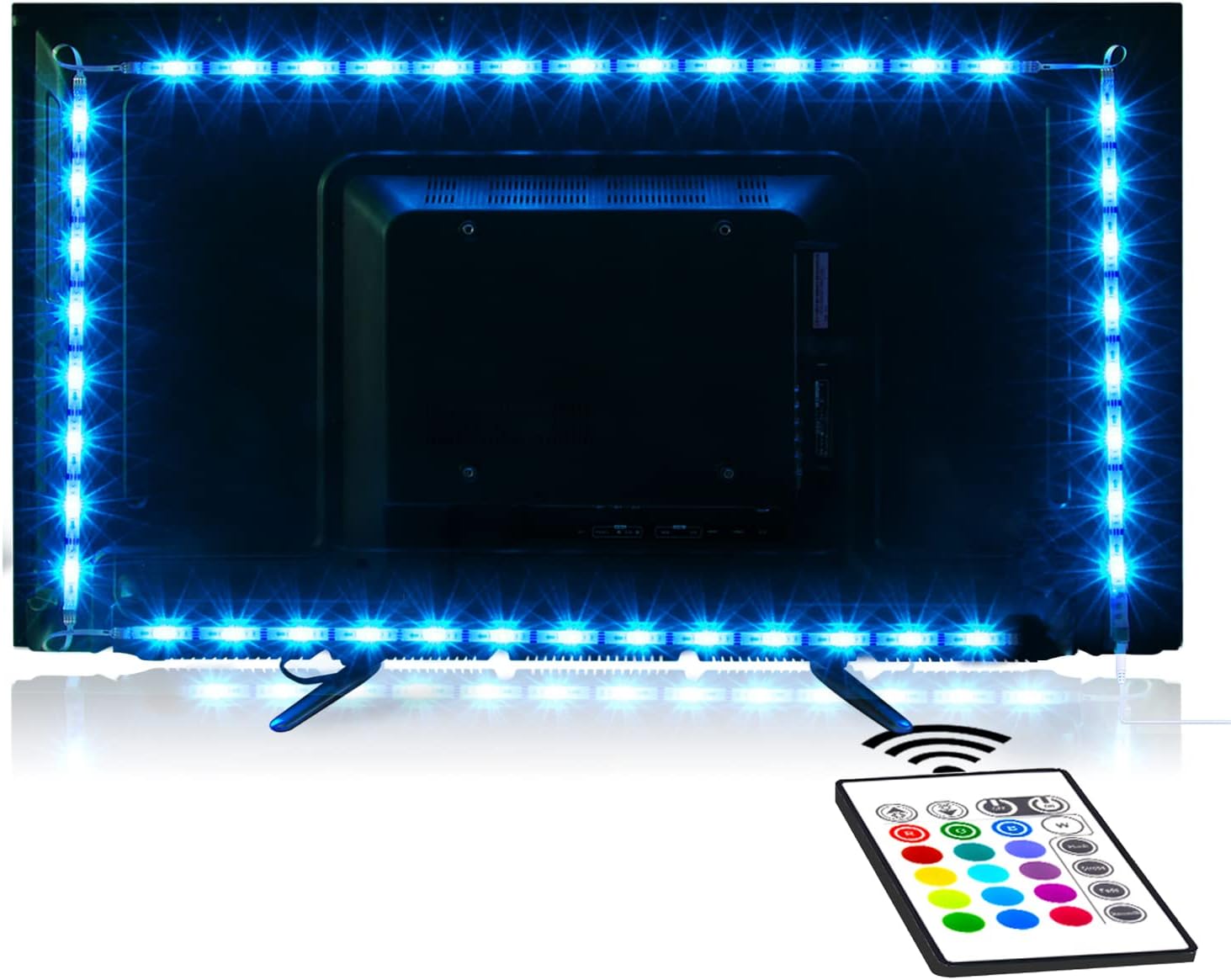 Tv Led Backlight,Maylit Pre-Cut 6.56ft Led Strip Lights for 40-60in Tv,4Pcs USB Powered Tv Lights kit with Remote,RGB Bias Lighting for Room Decor - Image 10