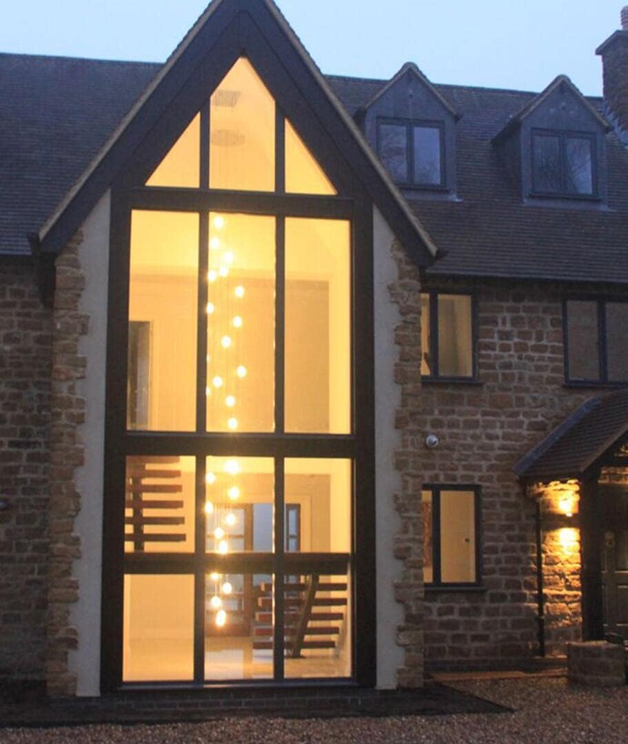 W23.6" x H177" 26-Light Chandeliers Spiral Modern Crystal Chandeliers Raindrop Large Flush Chandeliers High Ceiling Lights Fixtures for Villa Living Room Entryway Foyer Staircase Lighting (Round) - Image 8