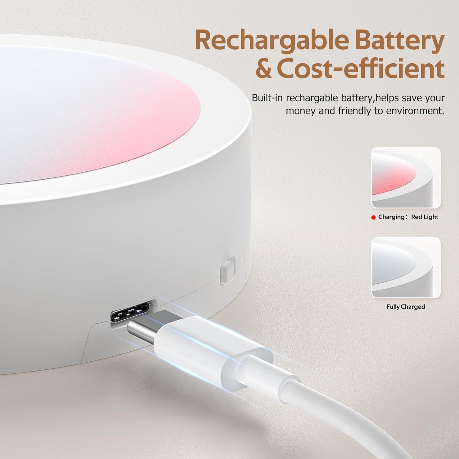 Wall Sconces Set of Two, Battery Rechargeable 3 Colors Changeable Dimmable Wall Lights Fixtures with Remote Control Fabric Height Wall Lamp Sconces for Bedroom Living Room Hallway - Image 4