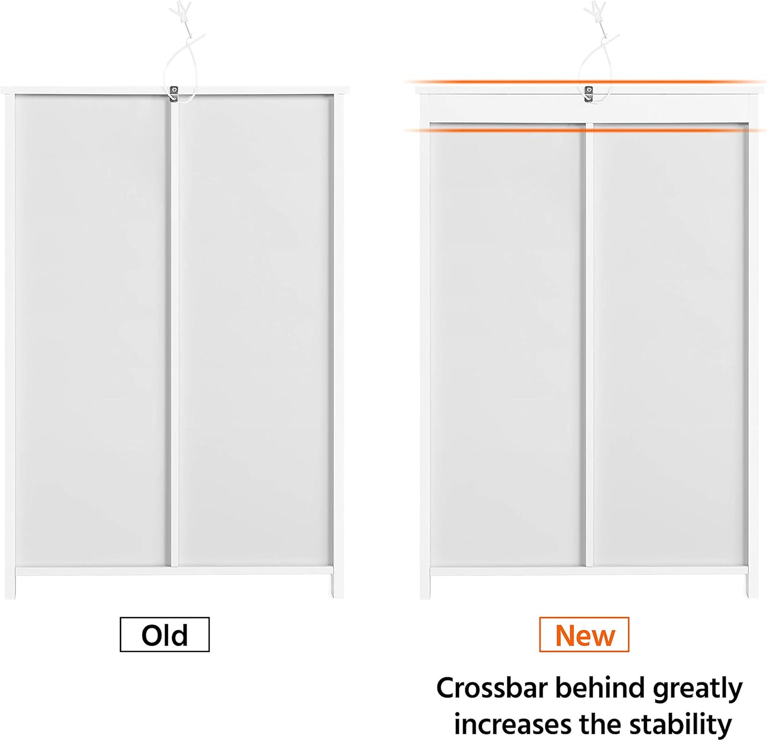 Yaheetech Wooden Floor Cabinet, Side Storage Organizer with 4 Drawers and 1 Cupboard, Freestanding Entryway Storage Unit Console Table, Bathroom Furniture Home Decor, White - Image 8